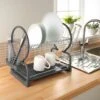 Addis Dish Drainer - Grey -Kitchen Supply Store 241067 2 tier dish drainer grey