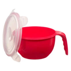 B&M Microwavable Food Bowl With Handle -Kitchen Supply Store 289950 Microwavable Food Bowl with Handle red 21