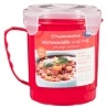 B&M Microwaveable Soup Mug With Airtight Latching Lid -Kitchen Supply Store 303986 Microwaveble Soup Mug with Airtight Latching Lid red1