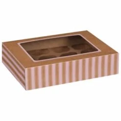 Betty Winters Large Cupcake Boxes 2pk -Kitchen Supply Store 320784 4pk cupcake boxes holds 12 pink 2