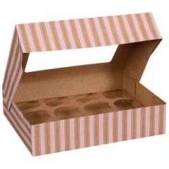 Betty Winters Large Cupcake Boxes 2pk -Kitchen Supply Store 320784 4pk cupcake boxes holds 12 pink 3