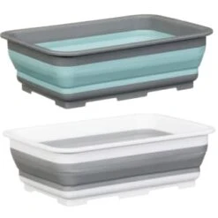 Addis Collapsible Washing Up Bowl - Aqua & Grey -Kitchen Supply Store 332198 addis collapsible washing up bowl grey and aqua 4