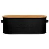 B&M The Organised Kitchen Bread Bin - Black -Kitchen Supply Store 334654 russell hobbs oval bread bin with wooden lid grey 31