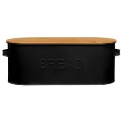 B&M The Organised Kitchen Bread Bin - Black