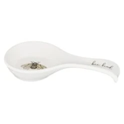 B&M Ceramic Spoon Rest -Kitchen Supply Store 337110 ceramic spoon rest bee kind 2