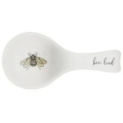 B&M Ceramic Spoon Rest -Kitchen Supply Store 337110 ceramic spoon rest bee kind