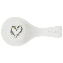 B&M Ceramic Spoon Rest -Kitchen Supply Store 337110 ceramic spoon rest live laugh love