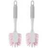 B&M Dish Brushes 2pk - Blush -Kitchen Supply Store 345628 2 printed dish brushes blush group