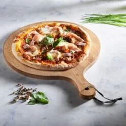 B&M Wooden Pizza Board -Kitchen Supply Store 346842 wooden chop and serve board