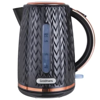 Goodmans Textured Kettle 1.7L - Black & Rose Gold 3 Goodmans Textured Kettle 1.7L - Black & Rose Gold