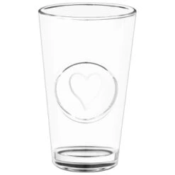 B&M Heart Glasses 4pk -Kitchen Supply Store 356238 set of 4 hert embossed glasses 2