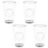 B&M Heart Glasses 4pk -Kitchen Supply Store 356238 set of 4 hert embossed glasses group