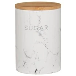 B&M Marble Effect Kitchen Canisters 3pc -Kitchen Supply Store 356820 storage canisters marble effect sugar