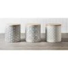 B&M Embossed Geometric Storage Canisters 3pc -Kitchen Supply Store 356821 grey geo canisters