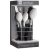 B&M Cutlery Set With Caddy 16pc - Black