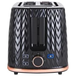 Goodmans Textured 2 Slice Toaster - Black & Rose Gold -Kitchen Supply Store 358961 goodmans textured toaster black rose gold
