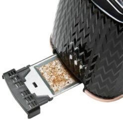 Goodmans Textured 2 Slice Toaster - Black & Rose Gold -Kitchen Supply Store 358961 goodmans textured toaster black rose gold 4