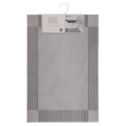 B&M Metallic Woven Placemats - Silver 4pk -Kitchen Supply Store 363869 4pk silver metallic woven placemats