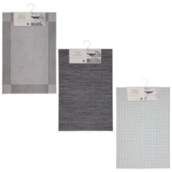 B&M Metallic Woven Placemats - Charcoal 4pk -Kitchen Supply Store 363876 363869 380285 4pk silver metallic woven main 2