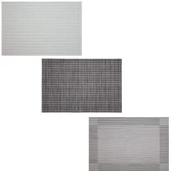 B&M Metallic Woven Placemats - Charcoal 4pk -Kitchen Supply Store 363876 363869 380285 4pk silver metallic woven main