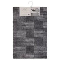 B&M Metallic Woven Placemats - Charcoal 4pk -Kitchen Supply Store 363876 4pk woven charcoal placemats
