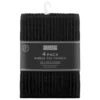 B&M Ribbed Tea Towels 4pk - Black 1 B&M Ribbed Tea Towels 4pk - Black -Kitchen Supply Store 364862 4pk ribbed tea towels black