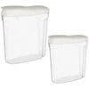 B&M Cereal Storage Container Set 2pk - White -Kitchen Supply Store 368613 cereal storage set 2 pk white