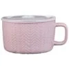 B&M Herringbone Embossed Soup Mug - Blush 2 B&M Herringbone Embossed Soup Mug - Blush -Kitchen Supply Store 369068 herringbone emboss soup mug blush