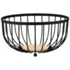 B&M Black Fruit Basket With Wooden Base -Kitchen Supply Store 369469 black fruit basket with wood base