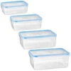 B&M Clip Top Food Containers 4pk - Blue -Kitchen Supply Store 369681 4pk clip top food containers blue group