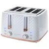 Goodmans Diamond 4 Slice Toaster - White & Rose Gold -Kitchen Supply Store 371982 goodmans diamond white rose gold 4 slice toaster 2