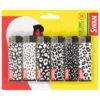 Swan Lighter 6pk - Black And White Print -Kitchen Supply Store 379098 6pk swan electric lighters