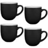Simply Everyday Gloss Mugs 4pk - Black -Kitchen Supply Store 380121 4pk simply everyday mugs black 3