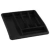 Addis Cutlery Drawer Organiser - Black -Kitchen Supply Store 380147 addis eco drawer organiser black
