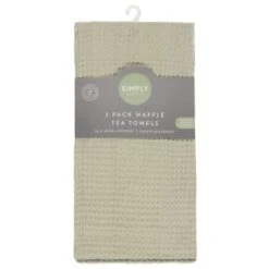 Simply Everyday Waffle Tea Towels 3pk - Sage
