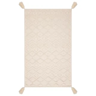 B&M Homestead Embossed Tea Towels With Tassels 2pk - Natural 4 B&M Homestead Embossed Tea Towels With Tassels 2pk - Natural - Image 2