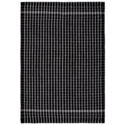 B&M Check Tea Towels - Black 3pk -Kitchen Supply Store 380307 3pk check tea towels black 4