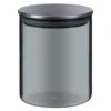 B&M Urban Paradise Small Smokey Glass Jar With Stainless Steel Lid -Kitchen Supply Store 380533 smoked glass jar small