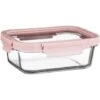 B&M Pink Glass Food Container - Large -Kitchen Supply Store 380659 glass food container pink large 2