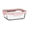 B&M Pink Glass Food Container - Medium -Kitchen Supply Store 380660 glass food container pink medium 2