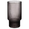 B&M Urban Paradise Smokey Ribbed Glass Tumbler - Grey -Kitchen Supply Store 380933 smoked grey ribbed tumbler