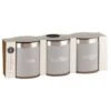 Simply Everyday Set Of Storage Jars 3pk -Kitchen Supply Store 390364 3pk round storage jars tea coffee sugar 5