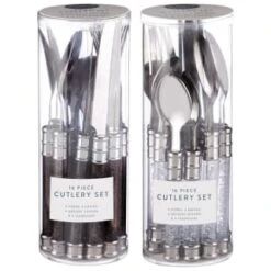 Simply Everyday Bubble Cutlery Set 16pc - Charcoal -Kitchen Supply Store 392130 16 piece cutlery set clear