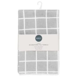 Microfibre Tea Towels 4pk - Check
