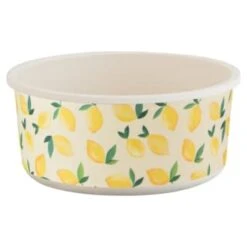 B&M Round Tubs 2pk - Lemons -Kitchen Supply Store 392928 2pk reuse and repurpose round tubs lemon 2