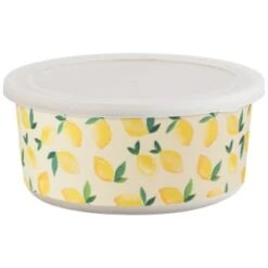 B&M Round Tubs 2pk - Lemons -Kitchen Supply Store 392928 2pk reuse and repurpose round tubs lemon 4