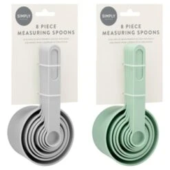 Measuring Spoons 8pk - Mint -Kitchen Supply Store 394506 8 piece measuring spoons group