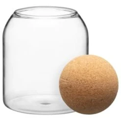 B&M Small Glass Jar With Cork Lid 7 B&M Small Glass Jar With Cork Lid -Kitchen Supply Store 396483 small glass jar with cork lid 2
