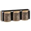 B&M Printed Glass Bamboo Storage Jars 3pc -Kitchen Supply Store 396485 3pk printed glass bamboo storage jars