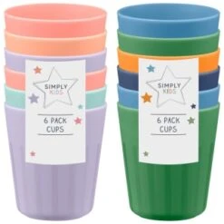 Simply Kids Colour Cups 6pk - Pastel -Kitchen Supply Store 398567 398570 6pk simply kids colour cups group 1